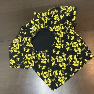 Black and Yellow Crop Top